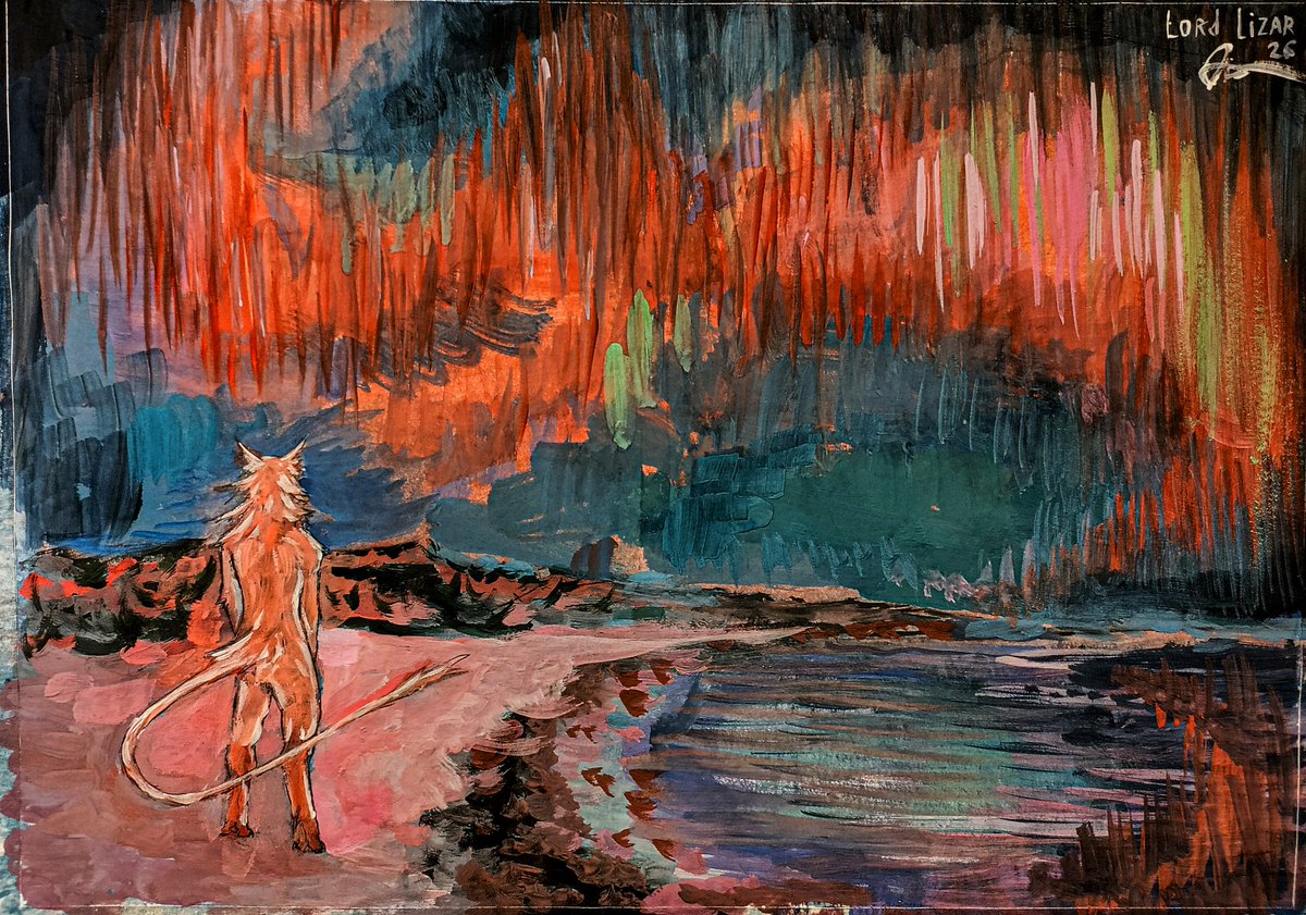 LizarLord's tweet image. I had a dream.

The North Pole was covered by a crust of ice, causing two islands—Svalbard and Novaya Zemlya—that were once separated by the ocean to become connected.

Having gathered my strength, I stood on the shore of Novaya Zemlya, full of energy.