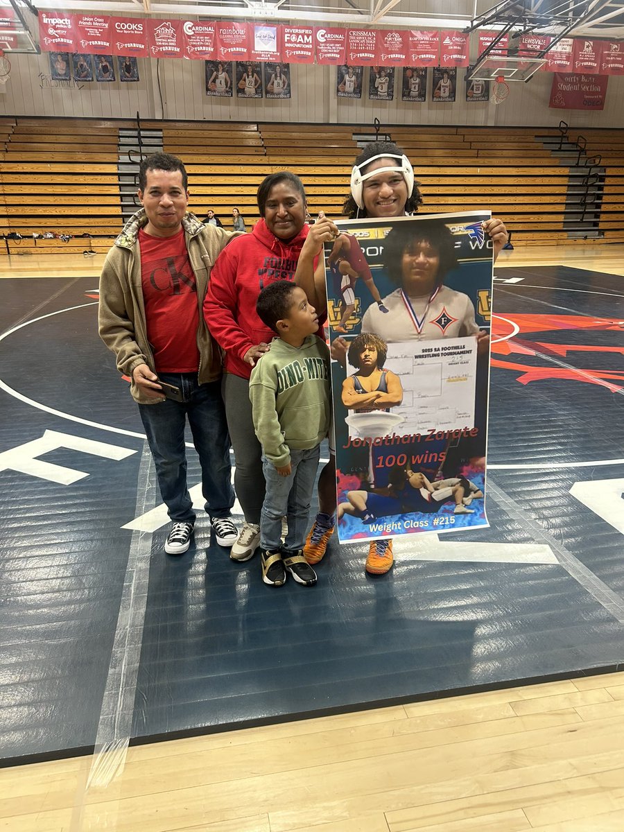 ForbushABC's tweet image. Congratulations to Forbush wrestler Jonathan Zarate on winning his 100th match last night!