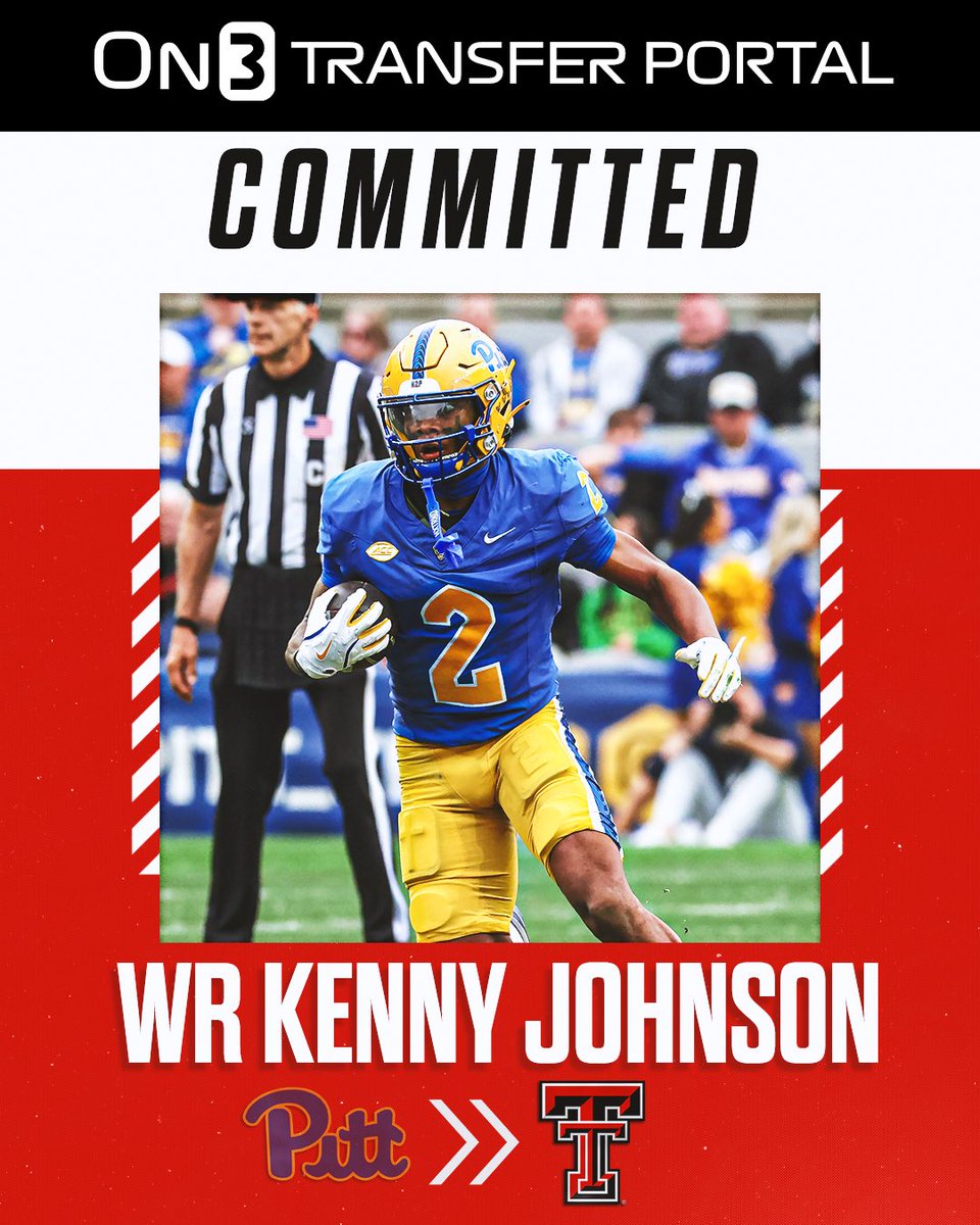BREAKING: Pitt standout WR Kenny Johnson has committed to Texas Tech, <a href="/Hayesfawcett3/">Hayes Fawcett</a> and <a href="/PeteNakos/">Pete Nakos</a> report🌵

on3.com/transfer-porta…