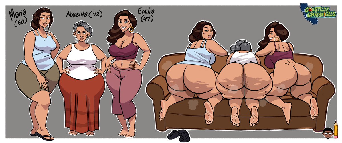 Maria, Emilia and their mom Elena (Abuelita)