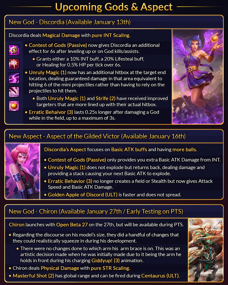 BluesUltra's tweet image. The first patch of 2026 goes live next Tuesday.

Here's the recap of today's Titan Talk, previewing the content for Open Beta 26, including the next God for SMITE 2, Discordia!