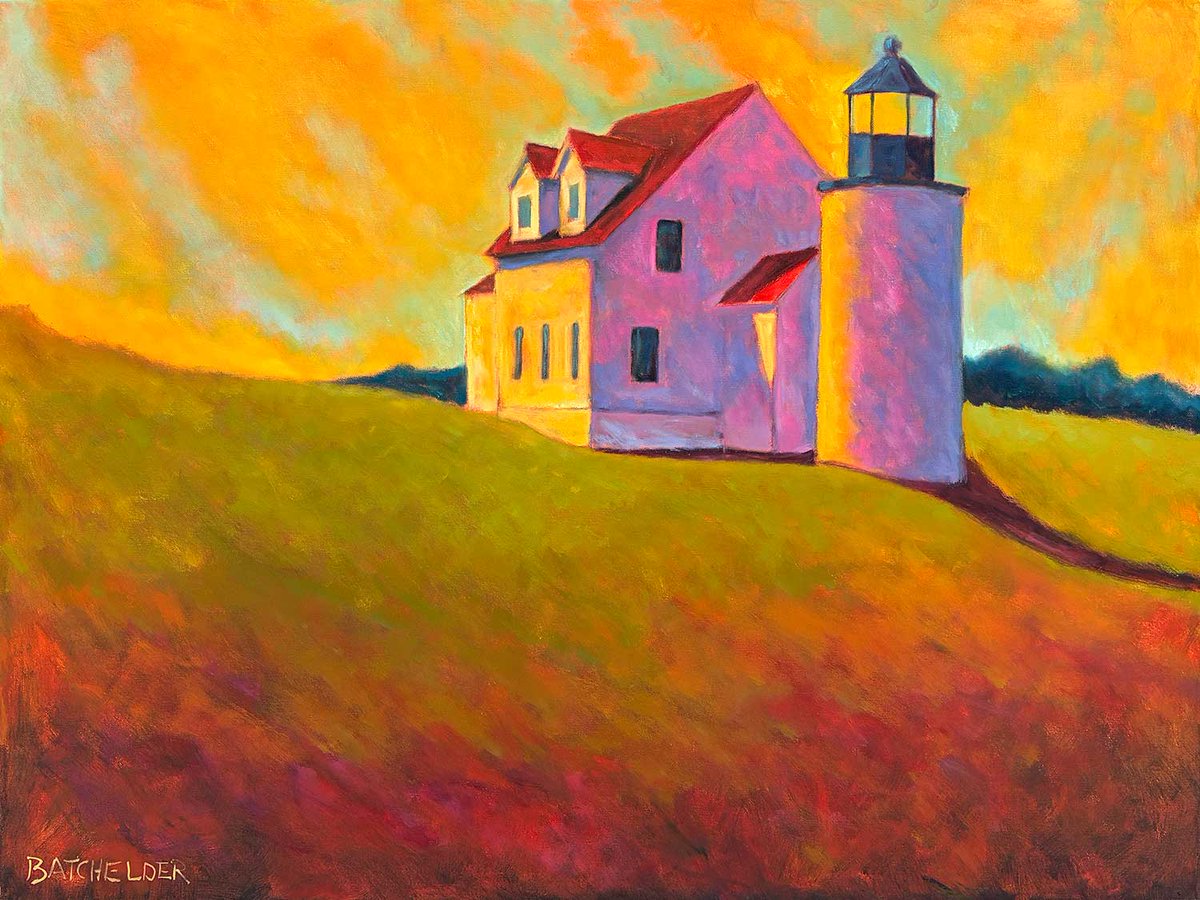 One of my favorite artists growing up (and now) is Jamie Wyeth. As a kid, I studied books of his work, many pieces of which were lighthouses, including the house and light he owns in Tenants Harbor, Maine. I follow an instagram feed by his niece, @victoriabrowningwyeth, where she