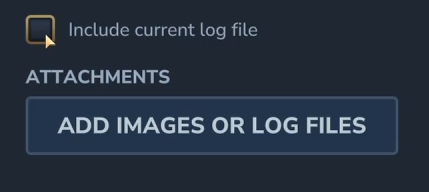 blaisewf's tweet photo. @Simon_Hypixel "include current log file" &amp; "add log files", both button do the same? https://t.co/M9gv1YGpPO