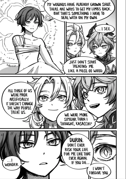 Missing parts [4/10]

I only realized later that I forgot to include one of Dottore's lines that implied the gravity of scara's wounds in the previous part, sorry if it caused some confusion. 
