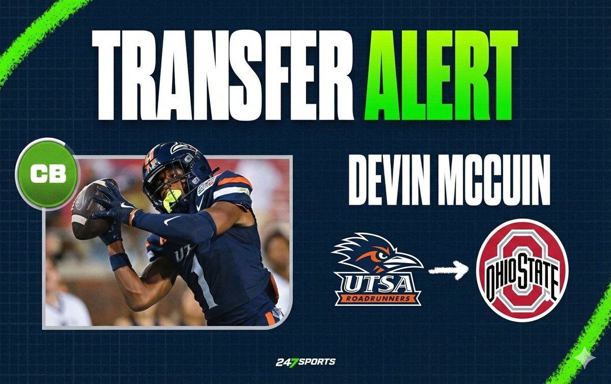 Bucknuts247's tweet image. JUST IN: #OhioState lands a commitment from former #UTSA wide receiver @DevinMccuin1.
247sports.com/college/ohio-s…