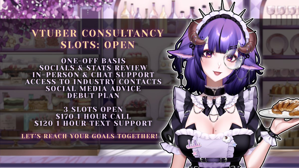 VTuber Consultancy Slots: OPEN!

VTuber manager with 5 years of full-time experience in the industry!!

✦ Text and call basis available
✦ Channel reviews
✦ Access to industry contacts
✦ Social media advice
✦ Debut planning

Apply here: forms.gle/CVB4Bt3rCAsnLe…