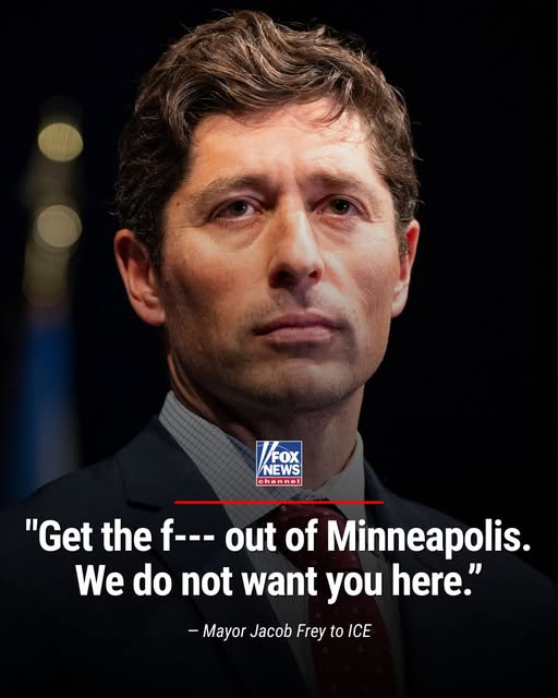 Minn. Mayor Jacob Frey sends crude message to ICE hours after agents were attacked:
"Get the f*** out of Minneapolis. We do not want you here. Somebody is dead. That's on you."

2 weeks ago Frey threatened violence against ICE. He's out of line &amp; must resign. 

Your reaction?