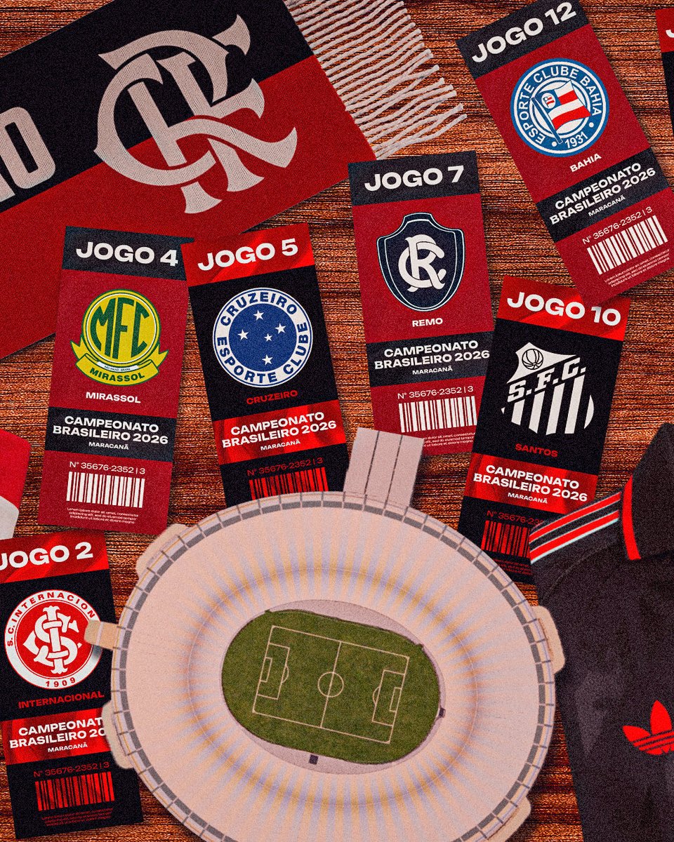Flamengo's tweet image. Os jogos do Mengão pelo Brasileirão 2026 em casa! Quem aí tá com saudade do Maraca?

#calendário