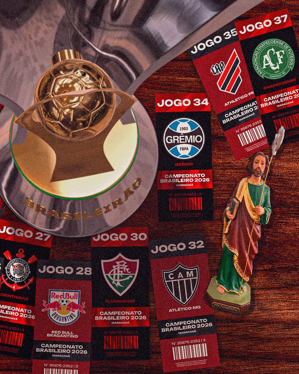 Flamengo's tweet image. Os jogos do Mengão pelo Brasileirão 2026 em casa! Quem aí tá com saudade do Maraca?

#calendário