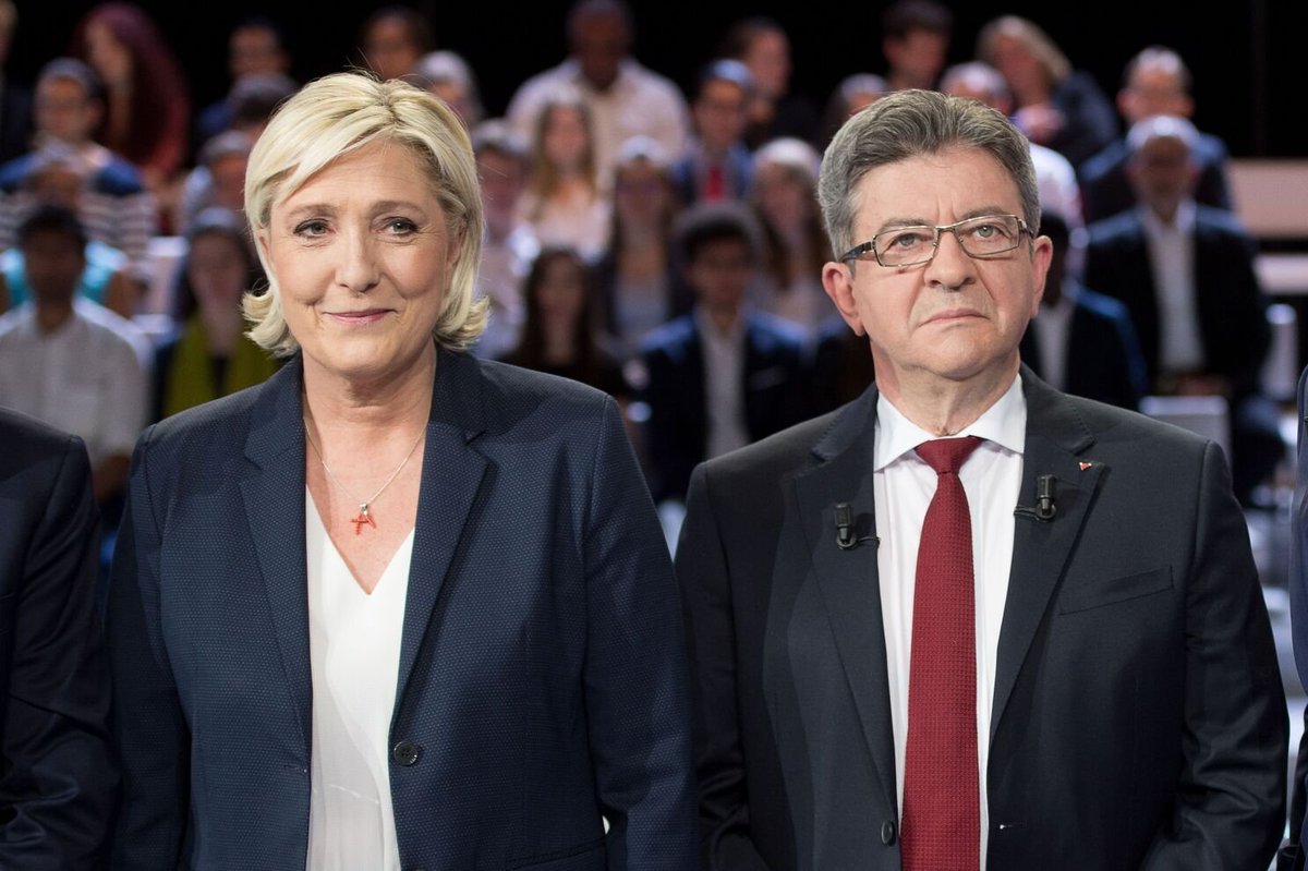 BonneDroite's tweet image. Hey @grok enlève de cette photo la personne qui est dangereuse pour l'avenir de la France