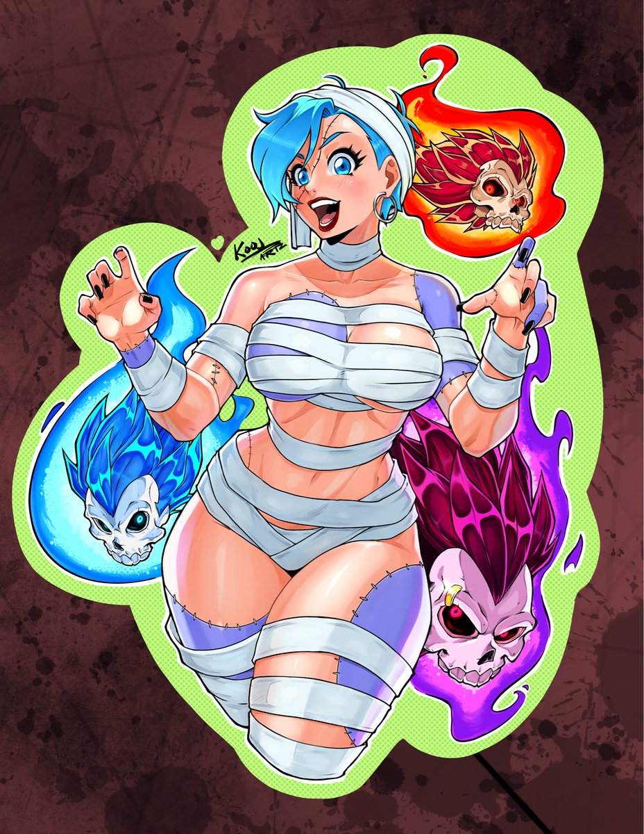 Kooj_artz's tweet photo. Mummy Bulma 🧟‍♀️

Didn’t finish this in time for Halloween but it’s here now 😅 #DragonBallZ https://t.co/lvReizBdcK