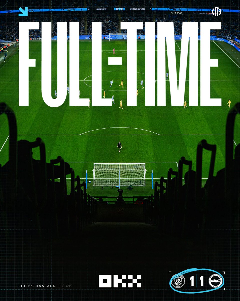 ManCity's tweet image. It ends level. 

🩵 1-1 🟡 @okx