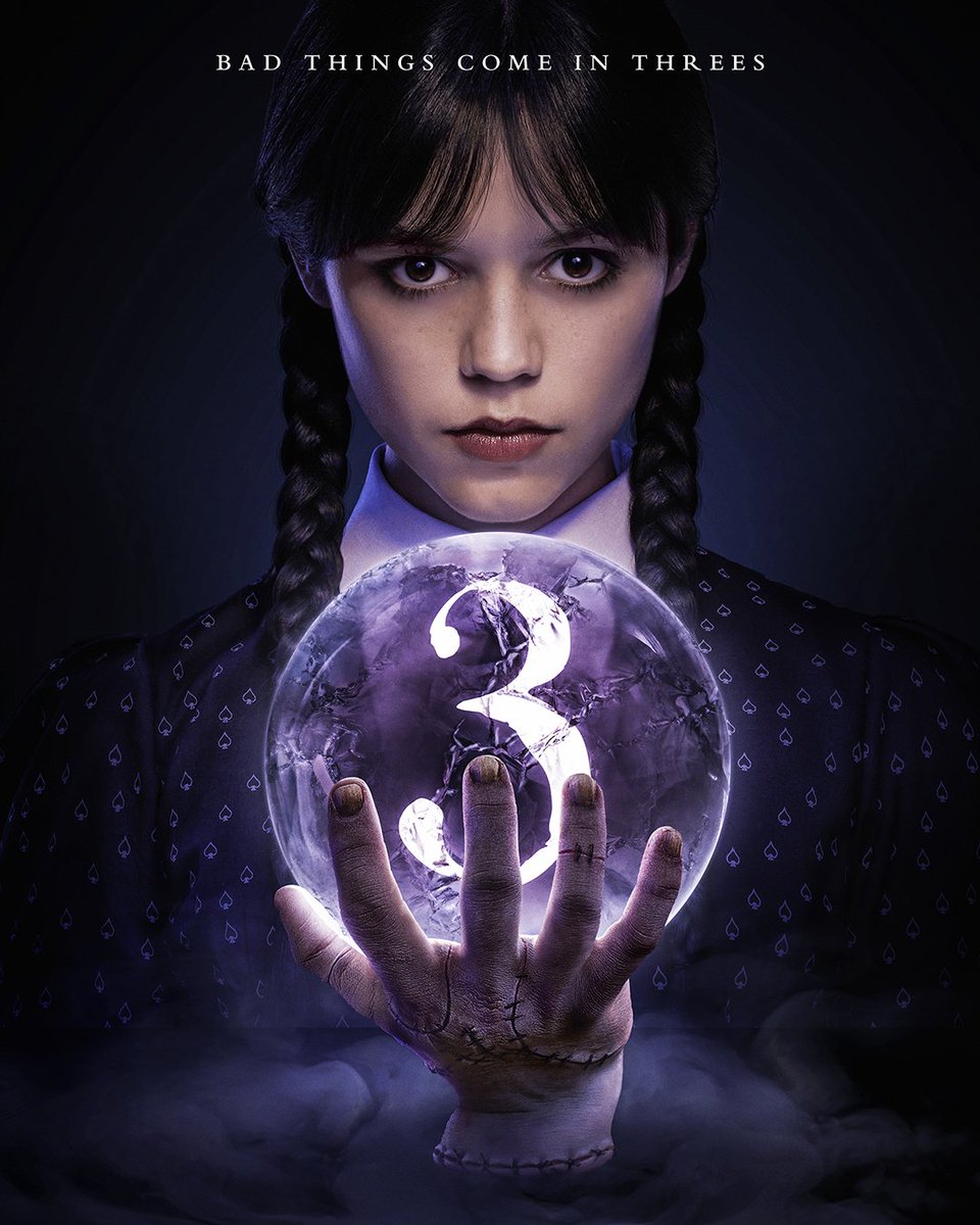 FilmFrontline's tweet photo. ‘WEDNESDAY’ Season 3 will begin filming in February. 🖤
#Wednesday #WednesdayNetflix #JennaOrtega #Netflix #TVNews #AddamsFamily #EmmaMyers #JoySunday #HunterDoohan #CatherineZetaJones https://t.co/SRegEHtV8I