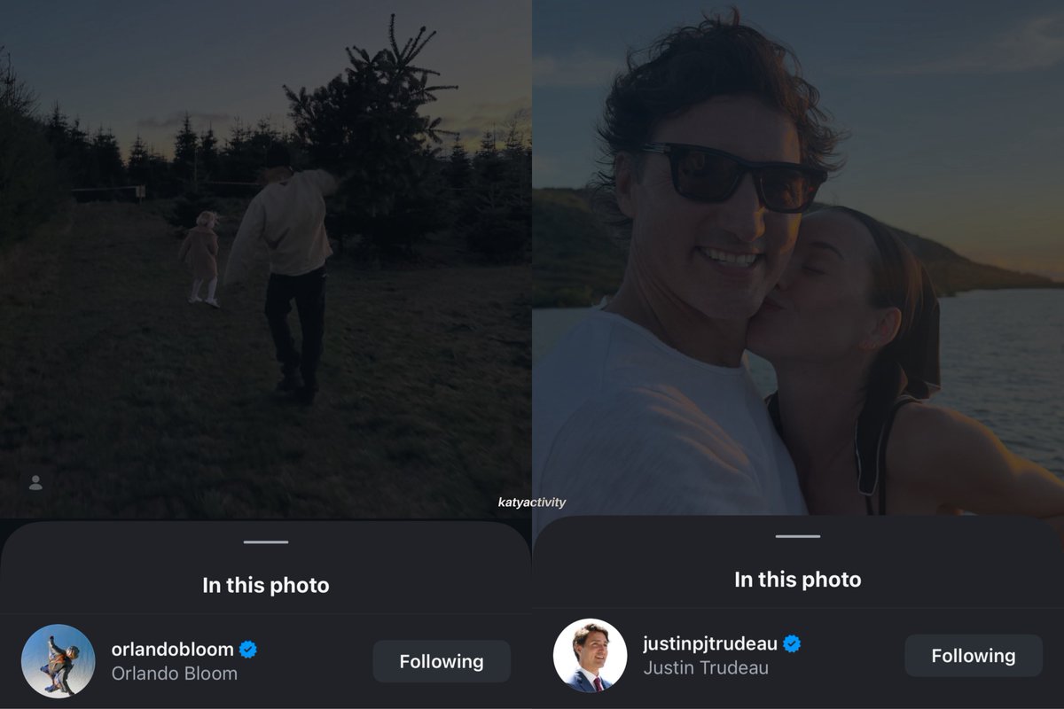 Katy Perry tagging her current boyfriend and her ex in the same post 😭