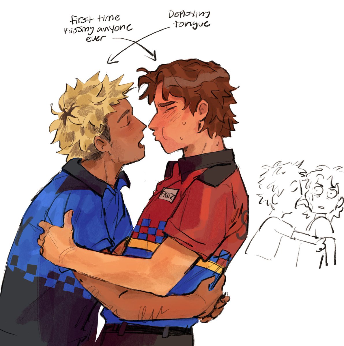 cattoonxd's tweet image. Coworker yaoi #jeremike #fnaf