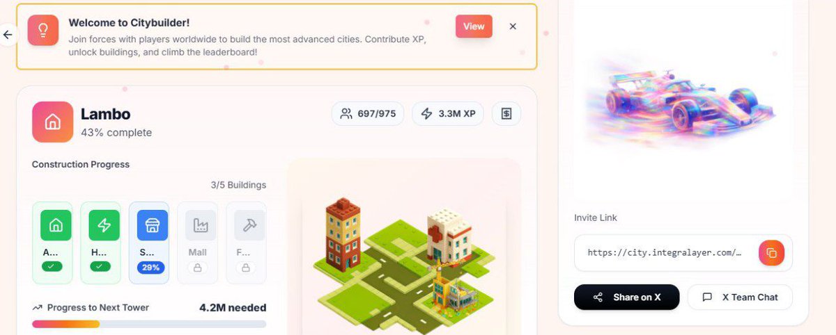 JhonatanRonin0's tweet image. These +12 billion dollars of support drive me crazy, it's still early to earn you anything.
A few hours ago everything was full, there were no spots 650/650, now there are a little more than 200 available, hurry up...

city.integralayer.com/city/5?inviter… 

Real update on Lambo City in…