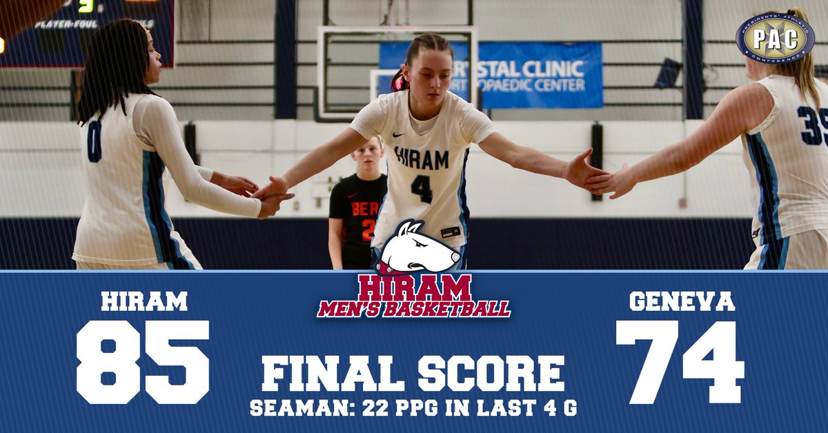 👏WIN!💯

<a href="/HiramCollegeWBB/">Hiram College WBB 🐾</a> improves its conference record to 2-1, with 5 different student-athletes scoring in double-figures, including a team-high 19 points from Sarah Seaman.

Next up: Bethany, Saturday, 1 p.m., HOME. #TerrierNation