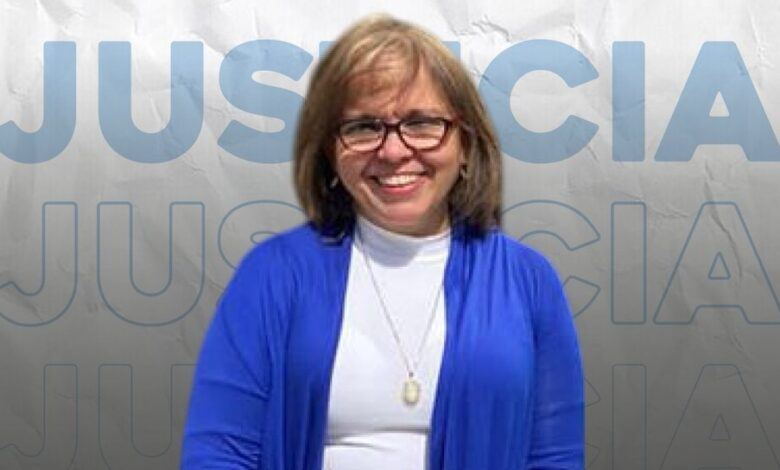 La prisión como castigo a la contraloría y participación electoral.

Exigimos la liberación de Nélida Sánchez.

Una abogada, contadora y defensora arbitrariamente detenida desde agosto 2024 tras su rol en la defensa del derecho al voto del 28J.

Nélida permanece en El Helicoide,