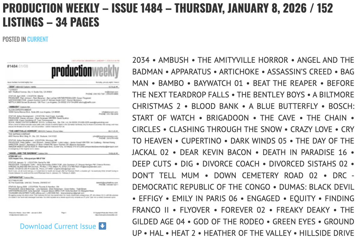 Production Weekly tweet media