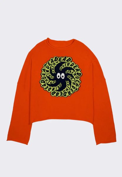 junhanfits's tweet image. Brain Dead Oversized Cropped Boxy Sweater