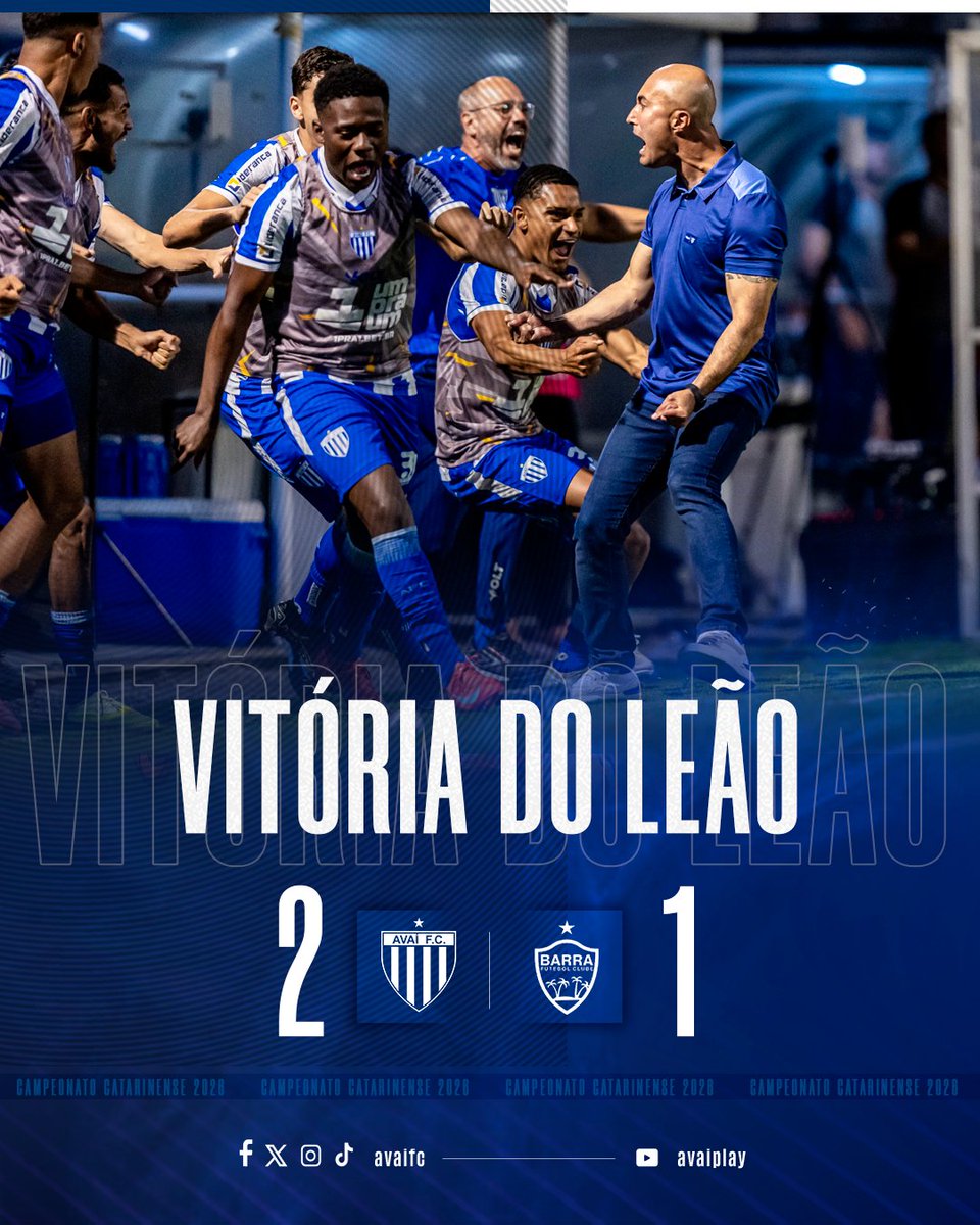 AvaiFC's tweet image. 🦁👏 ACAAAAAAAAAAAAAAAAAAABOU,
VITÓRIA DO LEÃO NA ESTREIA DO CATARINENSE!

@avaifc 2x1 @barrafc_oficial

COMEMORE, NAÇÃO AVAIANA!

#TodosPeloAvaí