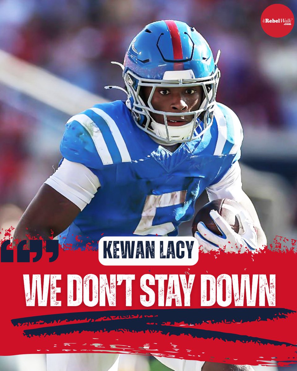 “We know what it’s like to get knocked down, but we don’t stay down.”- Lacy to Chris Low
#BTA

#HottyToddy #OleMiss #OleMissFootball