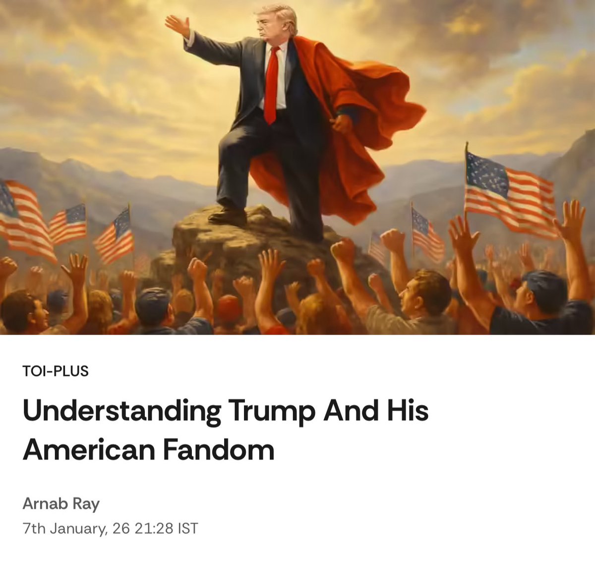My article in <a href="/timesofindia/">The Times Of India</a> 

Now that the Nobel Peace Prize season is over, it is time for war. The extraction of Nicolas Maduro, the President of Venezuela, right out of his fortress, by a Delta force unit authorized by President Donald Trump, may be one of the most brazen
