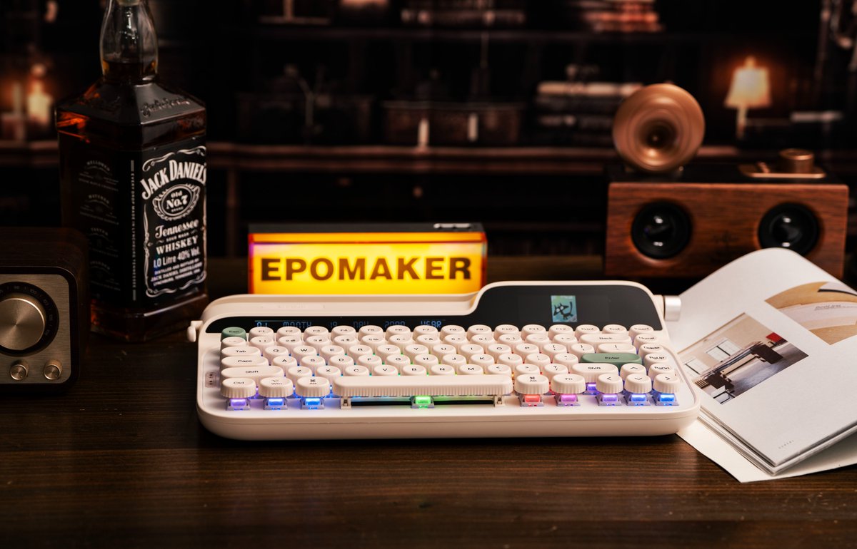 EpomakerK's tweet photo. Something classic is making a comeback… 👀
Rounded keys.
A familiar silhouette.
But not quite what you remember.

Any guesses?
Something exciting is on the way. ⏳

#Glyph #DesignReveal #Epomaker #KeyboardDesign #MechanicalKeyboard #Retro https://t.co/53G2h1qA13