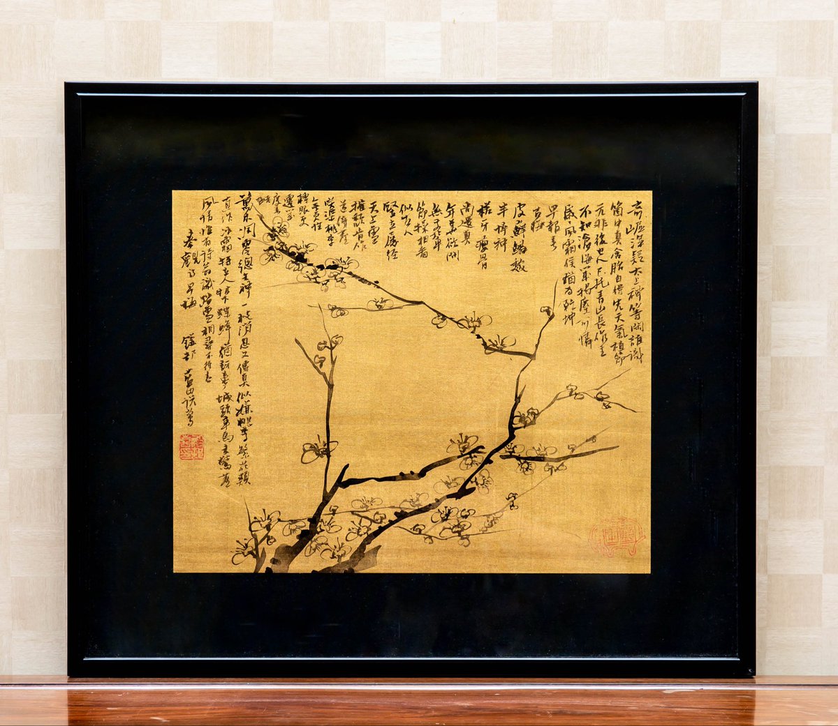 殿村藍田の書画です 竹・梅・蘭・蓮などは文人に特に好まれる画題です