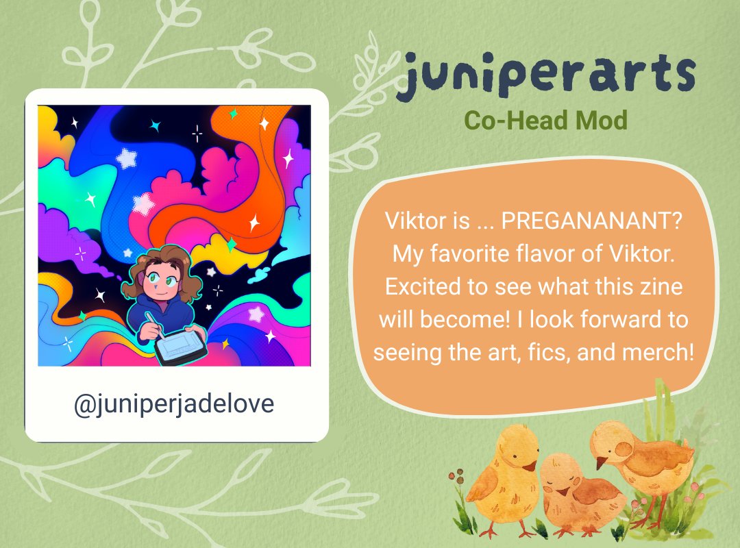 JayvikBabyDiary's tweet image. ✨MOD SPOTLIGHT✨

Let's give a warm welcome to our co-head mod, @juniperjadelove! With her experience, creativity and passion, we know our zine is in good hands.

Mod apps are now open! Apply here: forms.gle/oYHhp4ummkcBwU…
