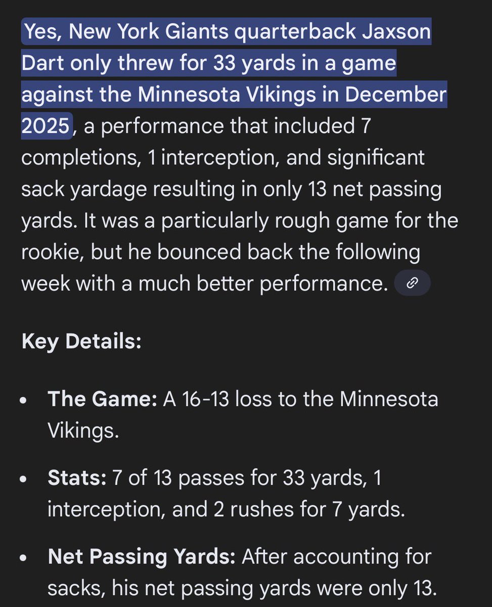 FrankTheRat's tweet image. Saints didn’t really make the announcement. A reporter stated, we already knew he would be starter. Team as well.  But yeah, Dart definitely let his play do the talking. Never thought I’d see a day a NFL starting qb would only throw for 33 yards in a game but here we are.