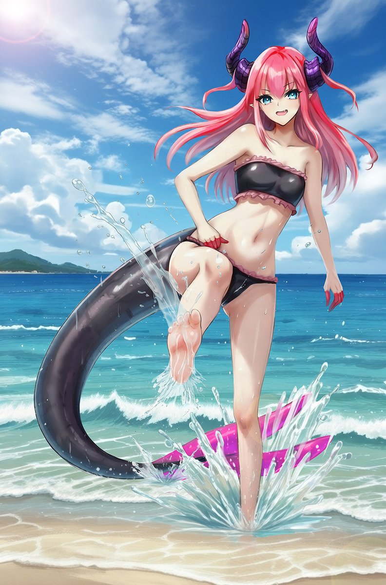 海辺で遊ぶエリチャン #FGO 