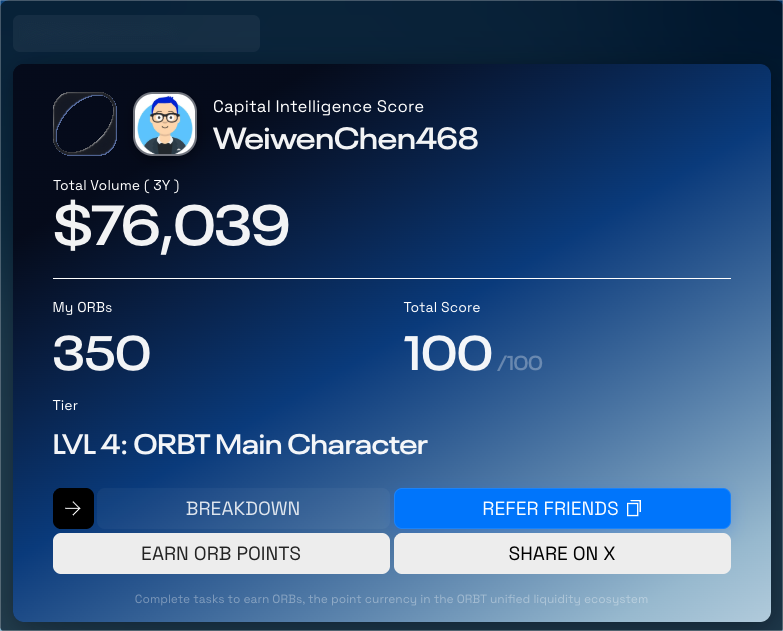 最近ORBT <a href="/ORBT_Protocol/">ORBT</a>  讨论度有点高阿，我也测了下分数参与一下凑凑热闹🤨