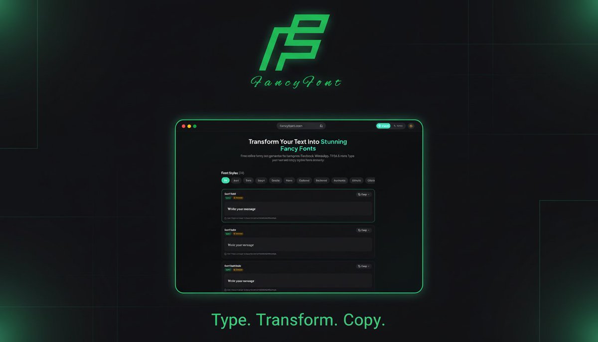 codewithashim's tweet photo. 🚀𝐈𝐧𝐭𝐫𝐨𝐝𝐮𝐜𝐢𝐧𝐠 𝐅𝐚𝐧𝐜𝐲 𝐅𝐨𝐧𝐭 🚀
Turn plain text into 𝟏𝟎𝟎+ 𝐬𝐭𝐲𝐥𝐢𝐬𝐡 𝐟𝐨𝐧𝐭𝐬 instantly — Bangla &amp; English supported!
🎨 Live preview
📋 Copy or download in 1 click
📱 Perfect for social media, bios, messages
Check it out → https://t.co/Swtl0OIsn6 https://t.co/44nQFjXEJE