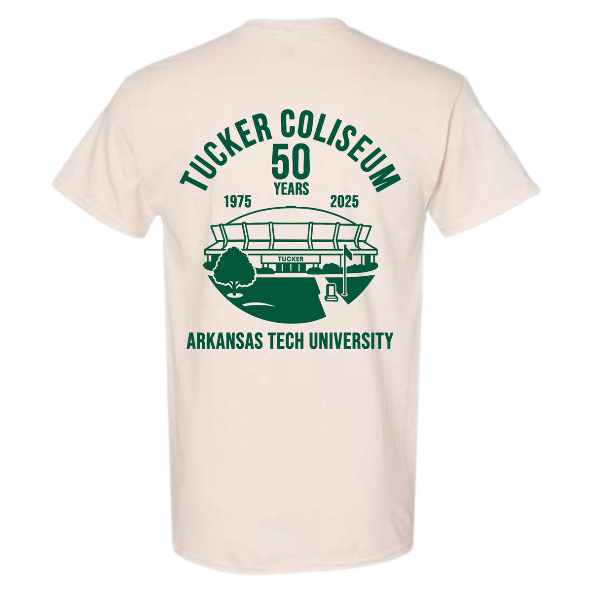 Arkansas Tech will celebrate the 50th anniversary of one of its most iconic facilities, Tucker Coliseum on January 24th! Pre-order the commemorative Tucker Coliseum Anniversary tee by January 10th through the link below!
🔗theatubookstore.com/products/tucke…