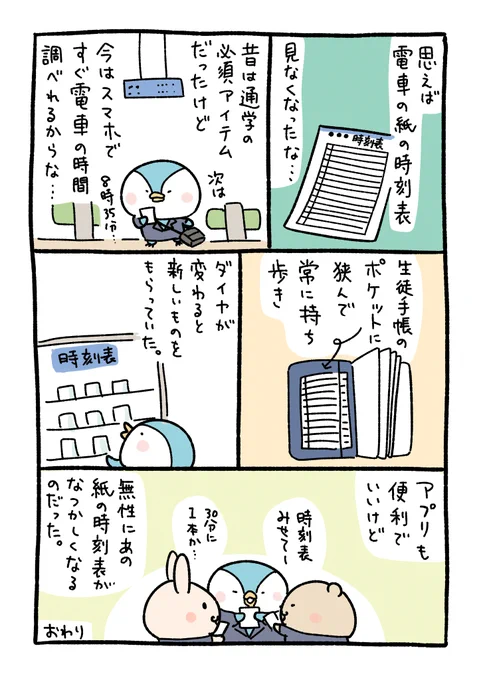 電車の時刻表 