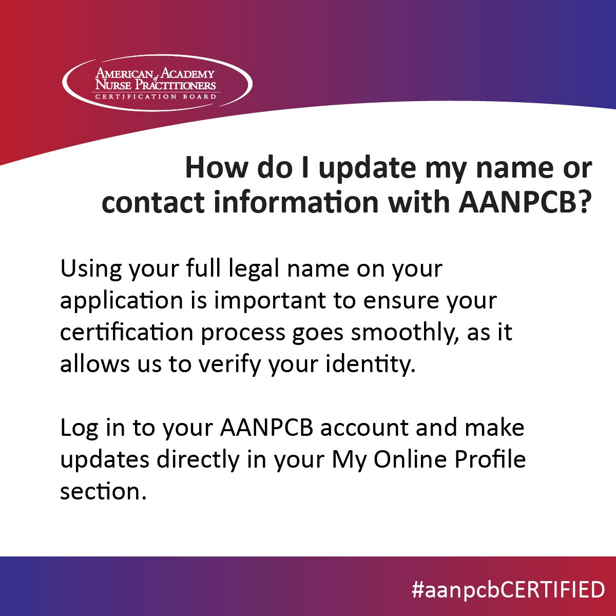 AANPCB | Certification Board tweet media