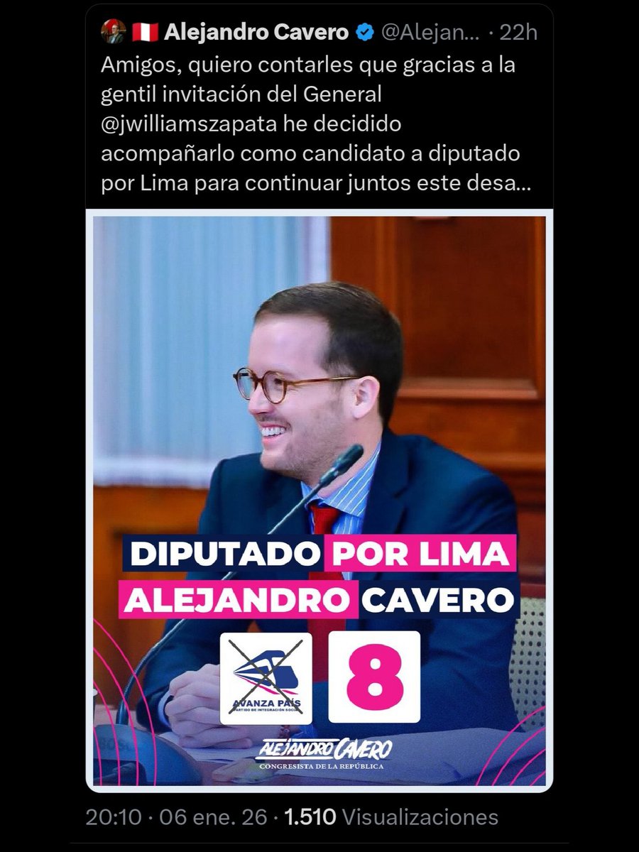 El Pollo Cavero, galardonado como el más imbécil del Congrezoo, oficializó su candidatura como diputado hace 22hrs, y en ese lapso ha recibido más de 400 insultos y CERO mensajes de apoyo, tanto así que ha tenido que bloquear y ocultar las respuestas.
#PorEstosNo2026 😆👍🏻