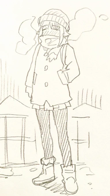 朝イチらくがき幸子
今朝も寒い… 