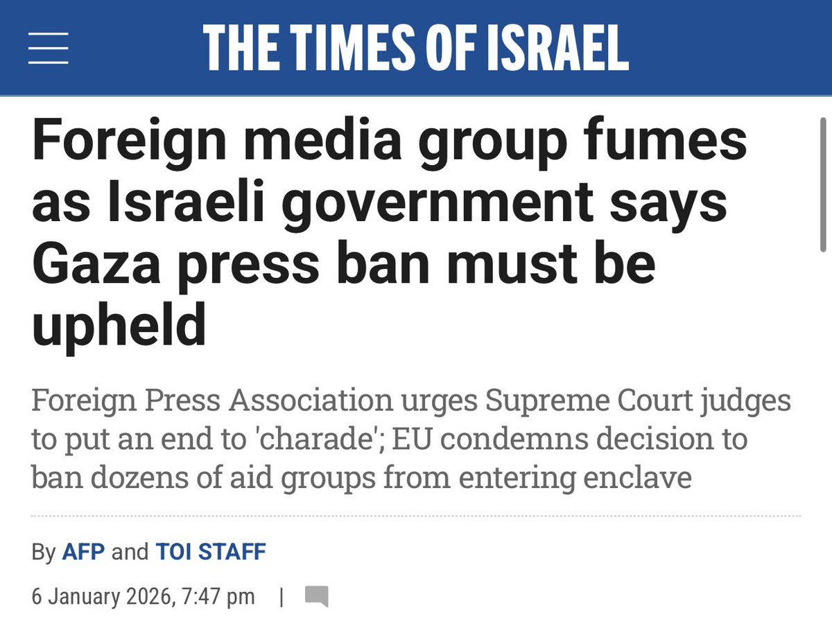 Why do they ban media during a supposed ceasefire?

Because it’s not real and they still have things to hide.