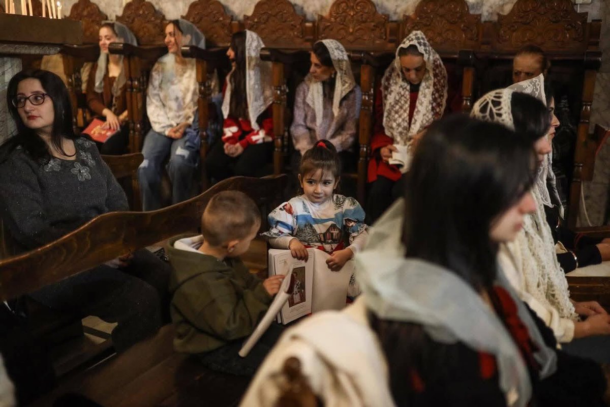 chunguskitten's tweet image. Christmas in crucified Gaza City
St. Porphyrios Orthodox Church 
January 7, 2026