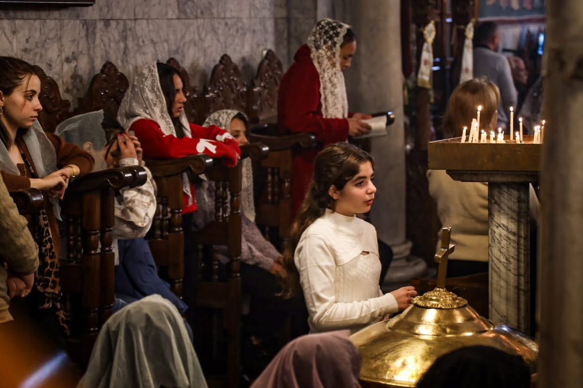 chunguskitten's tweet image. Christmas in crucified Gaza City
St. Porphyrios Orthodox Church 
January 7, 2026