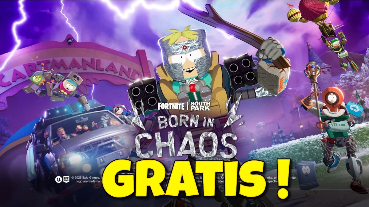 MINI PASE DE *SOUTH PARK* GRATIS PARA TODOS EN FORTNITE 🎁😱
LINK: youtube.com/watch?v=smbEI_…
#Fortnite