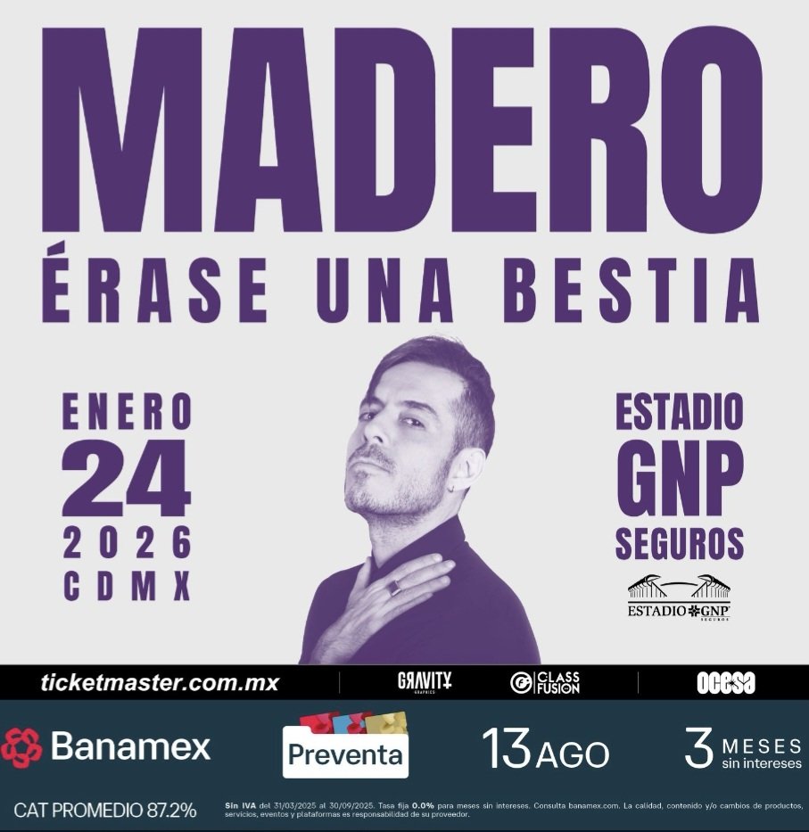 RitmoInolvi's tweet image. El gran día para que @jose_madero se presente en el @estadiognpseguros se acerca 💜🔥

🎫Boletos en ticketmaster 
📅 24 de enero

#josemadero #eraseunabestia