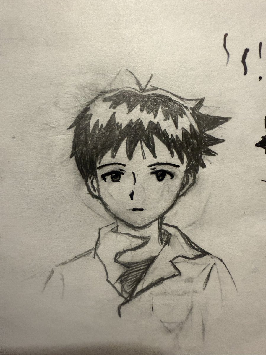 Sparkie_Chu's tweet image. Shinji doodles