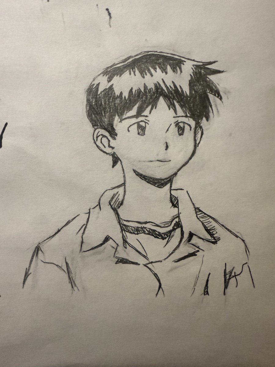 Sparkie_Chu's tweet image. Shinji doodles