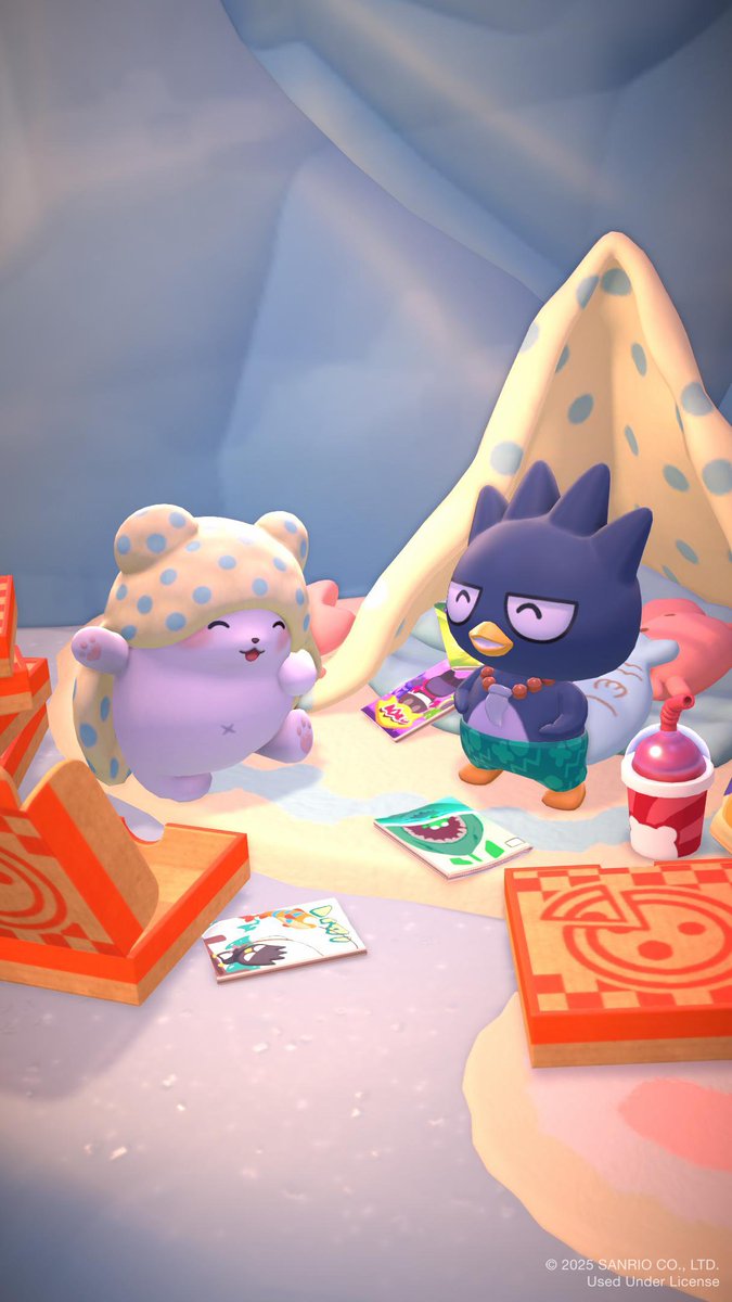 SunblinkGameDev's tweet image. A new friend is coming to icy peak and his name is Moppu! 💙 This cozy, blanket loving bear is hoping to make the snowy village his new home, but he might need a little help 🤔 stop by @Hellokitty Island Adventure to eat some snacks, play video games, and hang out with a new pal!