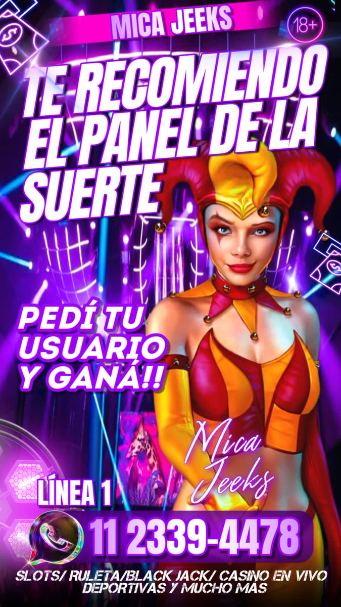 Micajeeks's tweet image. Hoy están ganando todos 😱
¿Ya cargaste? ¿Vas a dejar que se te escape la suerte?

𝚃𝙴 𝙸𝙽𝚅𝙸𝚃𝙾 𝙰 𝙿𝙰𝚂𝙰𝚁 𝙿𝙾𝚁 𝙼𝙸 𝙿𝙰𝙽𝙴𝙻 𝚈 𝙻𝙻𝙴𝚅𝙰𝚁𝚃𝙴 𝚃𝚄𝚂 𝙼𝙸𝙻𝙻𝙾𝚂💸💸💸

𝗟𝗜𝗡𝗘𝗔 𝟭 👇
📲wa.me/5491123394478