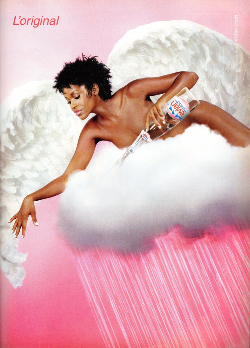 evian water ad in seventeen magazine april 2001 issue 🏹🎀💧🌧️