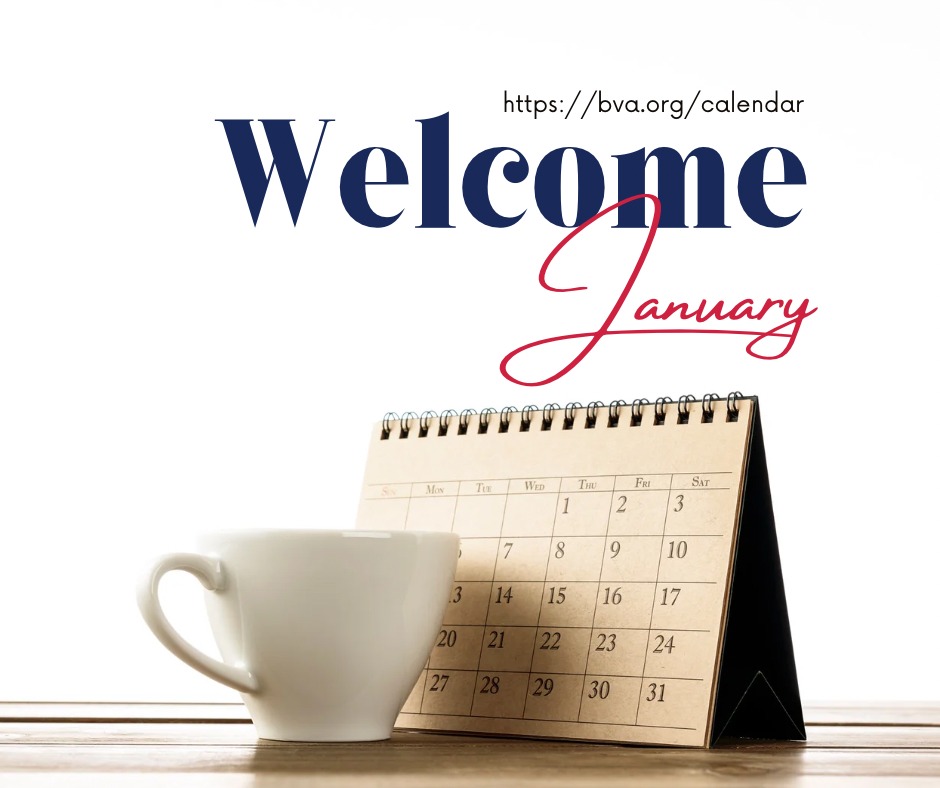 BlindedVeterans's tweet photo. It’s a new month and a new year, which means it’s the perfect time to showcase the BVA Calendar! Keep up with the latest BVA VetTech Webinars, interest group meetings, and other events via our website calendar at https://t.co/GYKlufck2E. https://t.co/lhxbaFqnkM